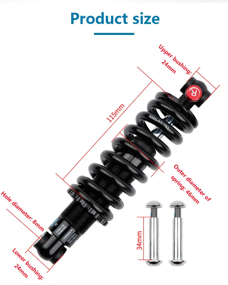 2021 год, задний амортизатор мотоцикла для WENLICP, амортизатор для внедорожника, горного автомобиля, электрического скутера