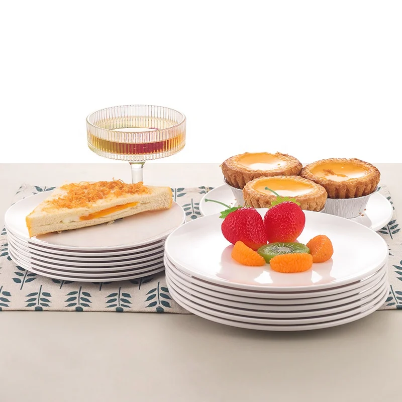 Best Selling Modern Melamine White Dinnerware Plates Vaisselle Unbreakable Melamine Dishes Wholesale