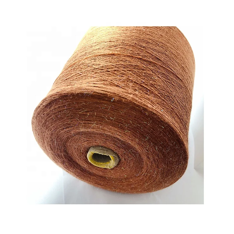 
Free sample super sofe touching cashmere like core-spun yarn 2/48 nm 57%Viscose 12%Nylon 28%PBT 3%Angelina Fiber 
