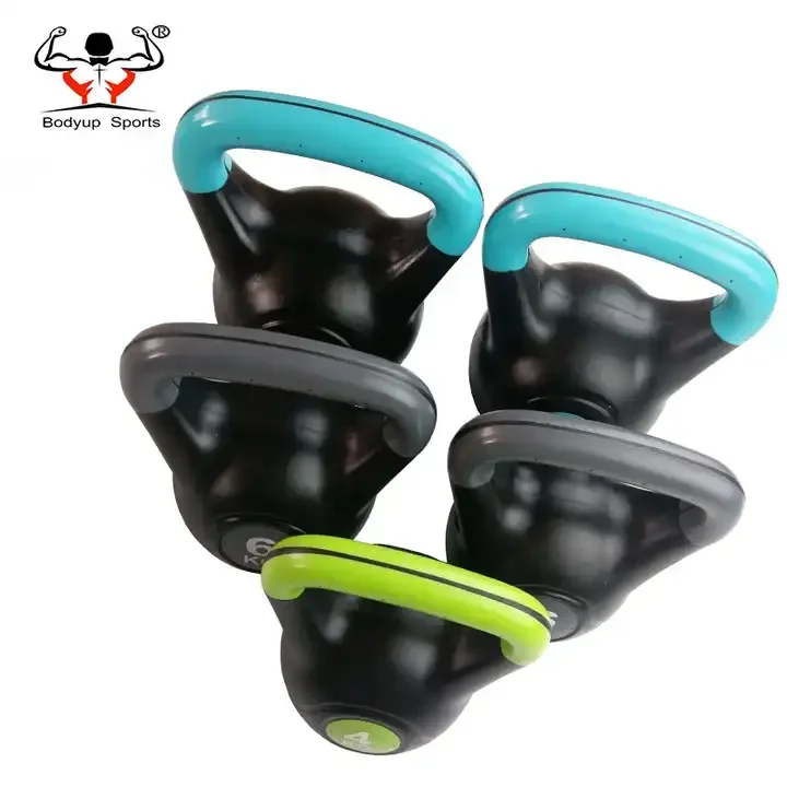 Kettlebell Vinyl Coated Cement Kettlebell Combination of Three Weights
