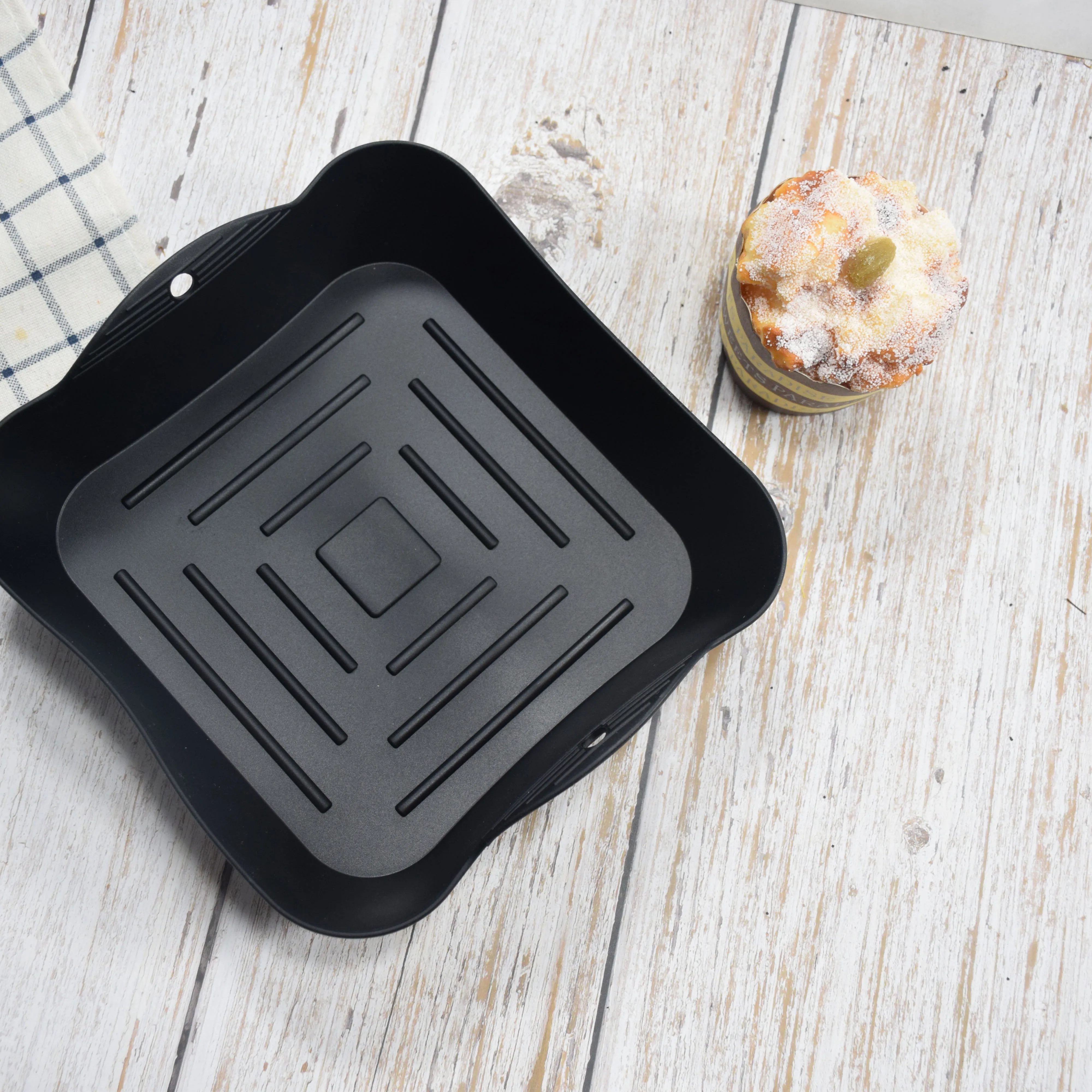 20cm Air Fryer Liners Silicone Mat Silicone Air Fryer Mats Air Fryer Silicone Pot