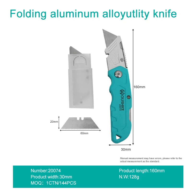 OUSHKE Aluminum Alloy Multifunctional Telescopic Folding Knife/heavy-duty Folding Art Knife Portable