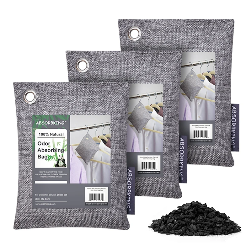 Custom 200g Car Air Freshener And Home Use Odor Eliminator Bamboo Charcoal Air Purifying Bags