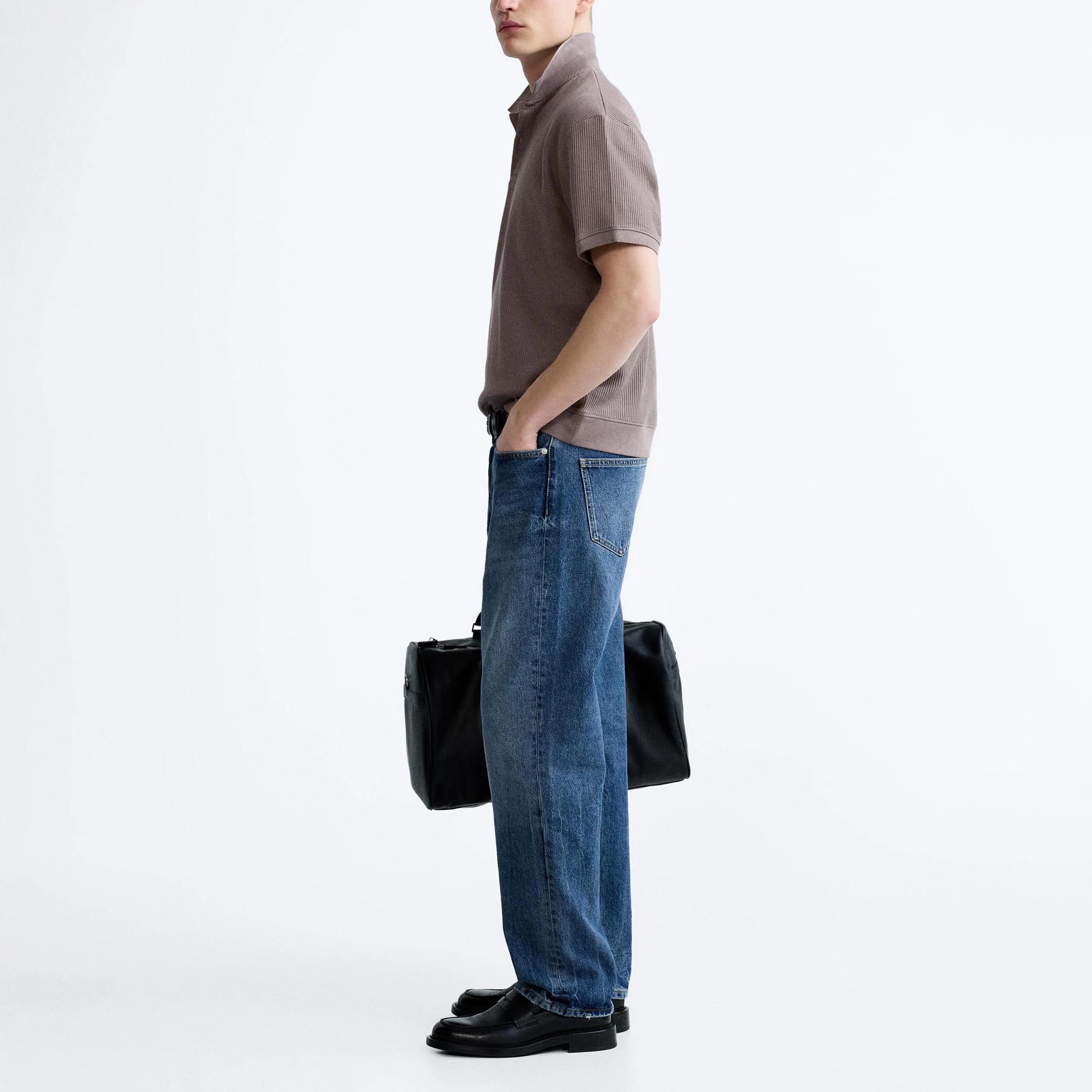 AiNear wholesale custom logo design oem & odm vintage short sleeve polo collar 260gsm male organic cotton shirt and t-shirt