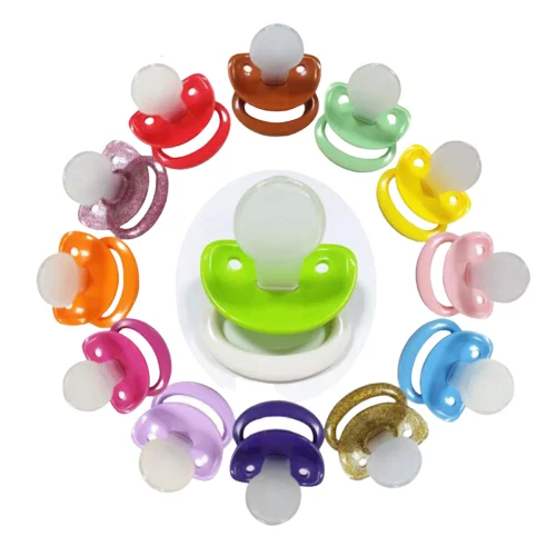 Hot Amazon Sale 30Colors Large Glitter Adult Baby Pacifier With Big Size Nipple Teat