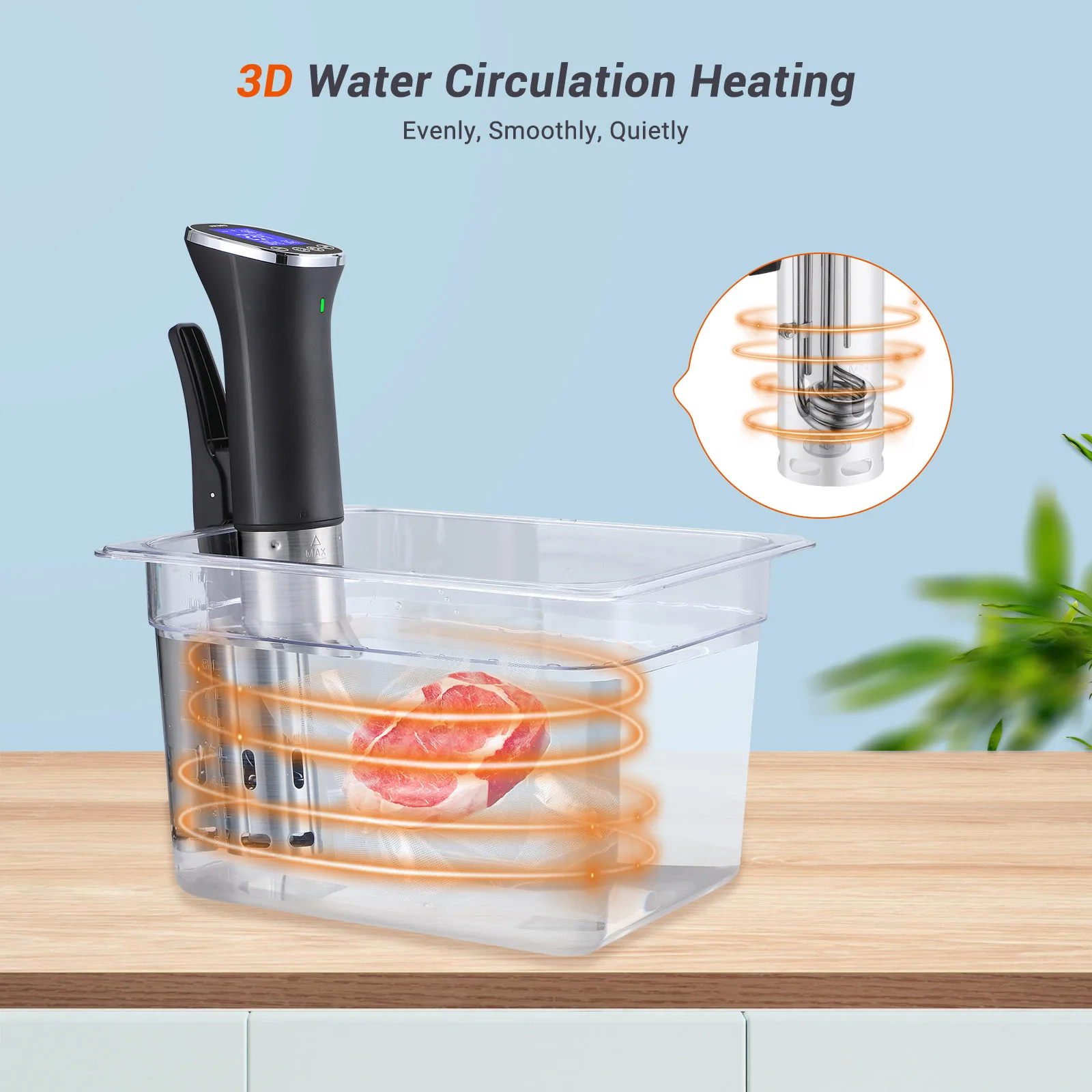 INKBIRD ISV-300W IPX7 Waterproof Sous Vide Cooker with  APP Remote Controlling