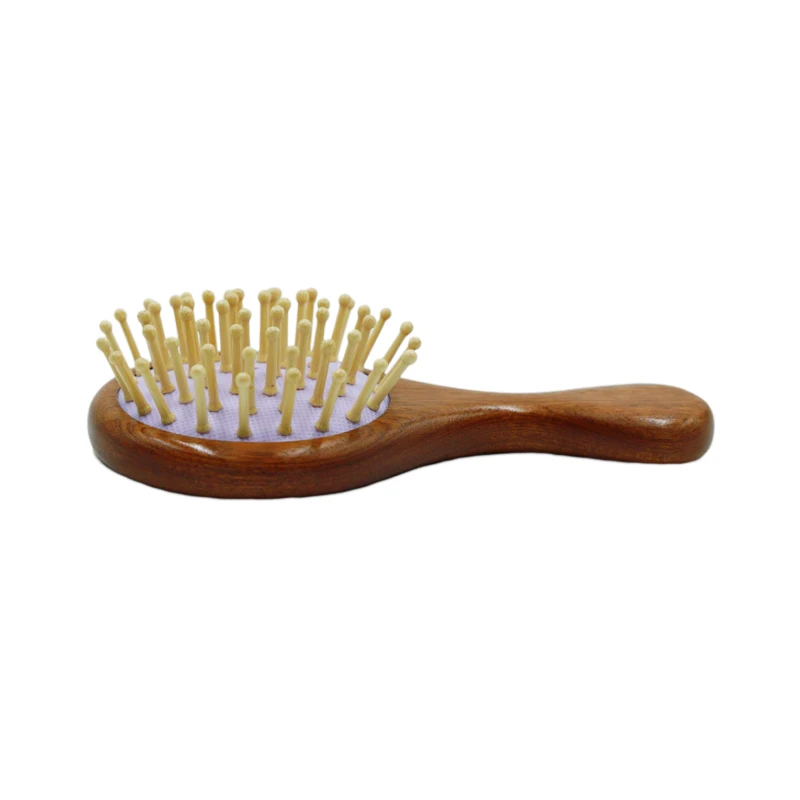 Custom Logo Hair Brush Nature Wooden Anti-Static Detangle Brush Hair Scalp Massage Comb Air Cushion Styling Tools for Women Men