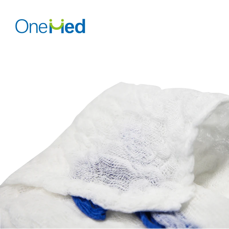 medical disposables absorbent cotton pre-washed sterile gauze lap sponges with 8ply x ray detectable thread for surgical
