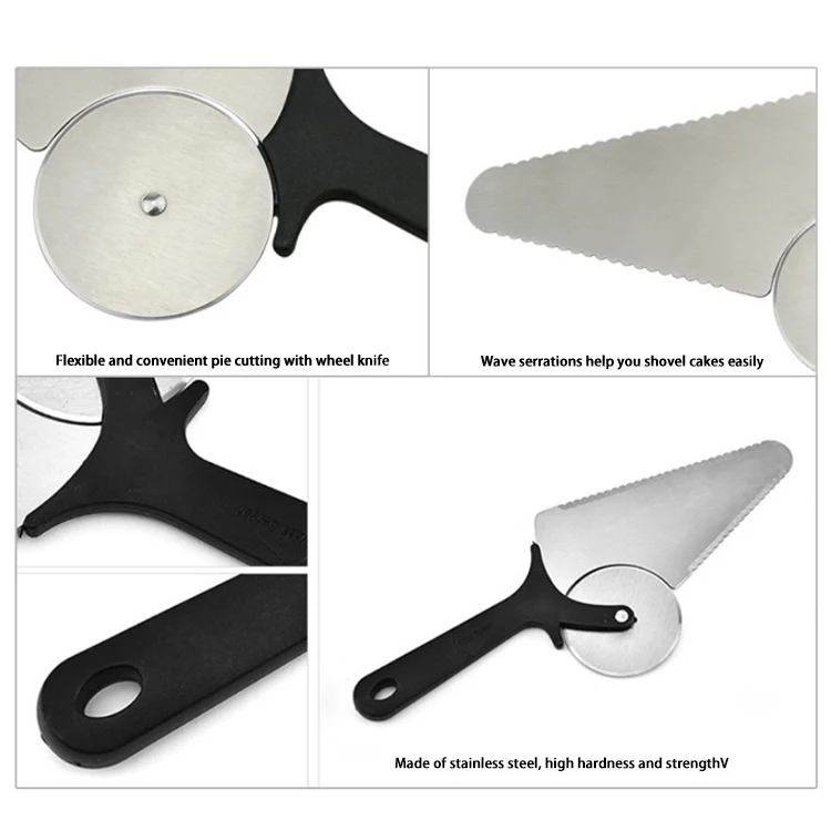 Hot Selling Baking Tools Rocker Pizza Peel And Cutter With Plastic Handle