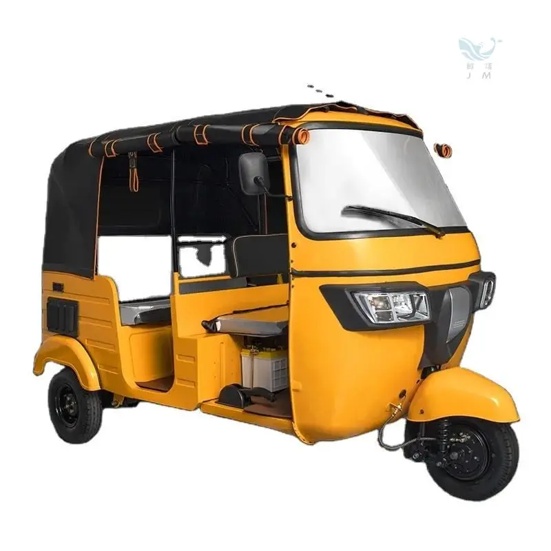 New Comfortable Seat on Passenger Motorized Tricycle 3 Wheeler Tuk Tuk Closed Body Design With Petrol for Adults