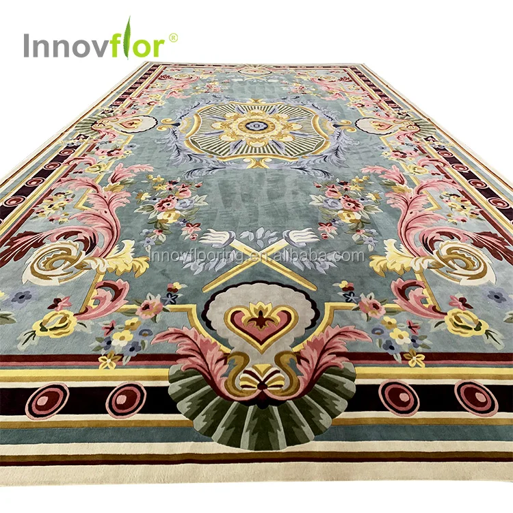 China Traditional Commercial Home Guestroom Manufacture Living Room Rug Circle Rug Hotel Hand Tufted Wool Loop Carpet For Home