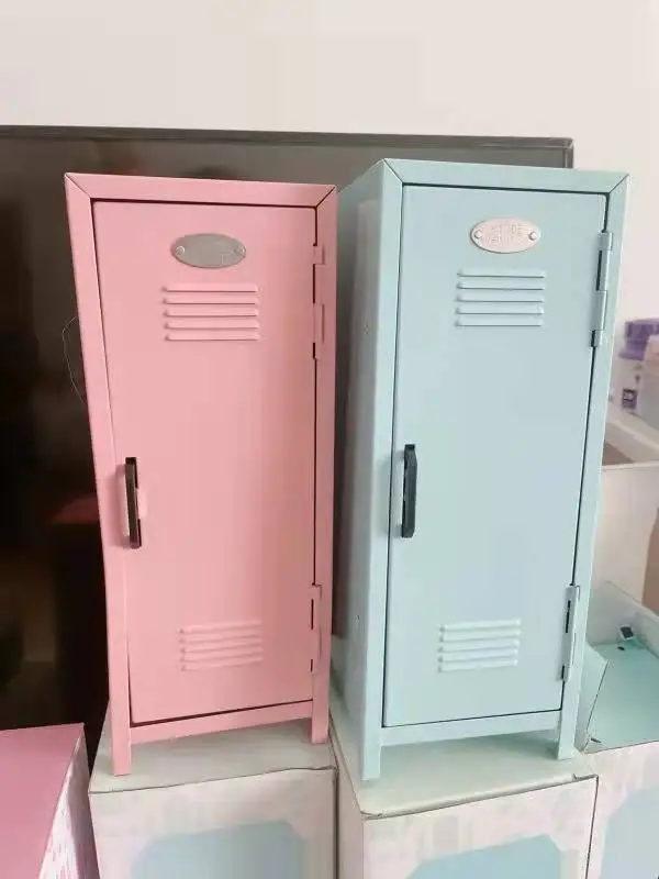 casillero de juguete Single Lockable Creative Metal Toy Small Mini Locker for Kids
