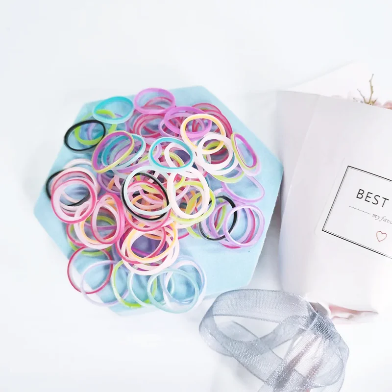 rubber bands suppliers Colorful Durable No Damage  Cute hair tie For girl