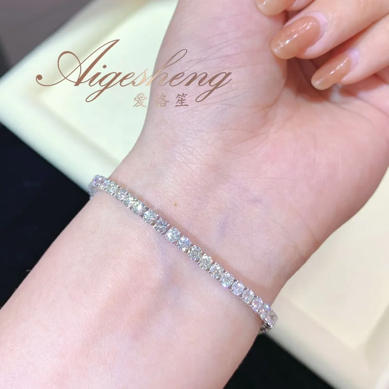 Aigesheng Luxury Designer Bracelet Charms For Jewelry Making 18K Real Gold Natural Diamond Women Jewelry