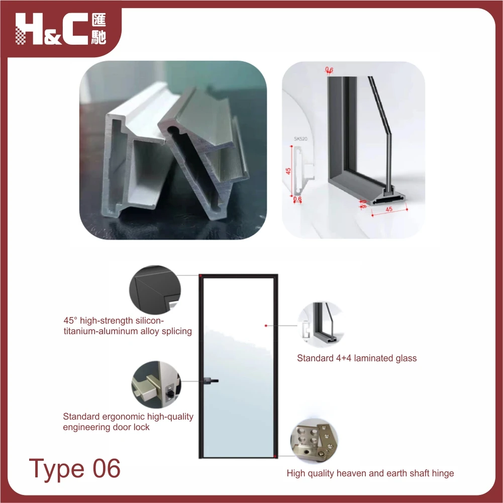 Glass aluminum alloy partition magnetic automatic sliding door smart glass door