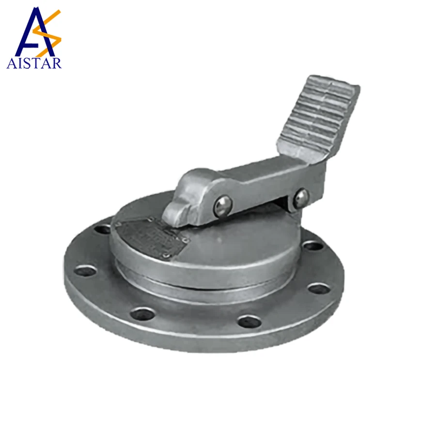 Durable Aistar 6 inch Aluminum Alloy Sanitary Tank Hatch / Foot-operated Gauge Hatches