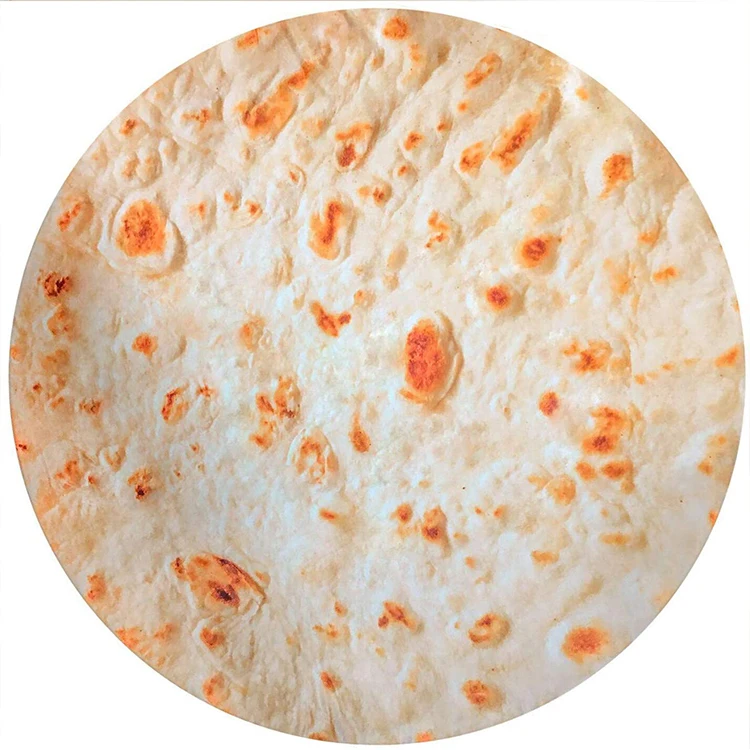 
Wholesale customized manufacture flannel fleece novelty wrap tortilla burrito blanket for baby 