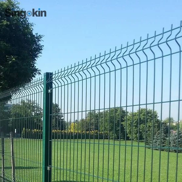 cheapest 2m tall powder coated 3d welded curvy mesh security fencing pvc fencing garden panel