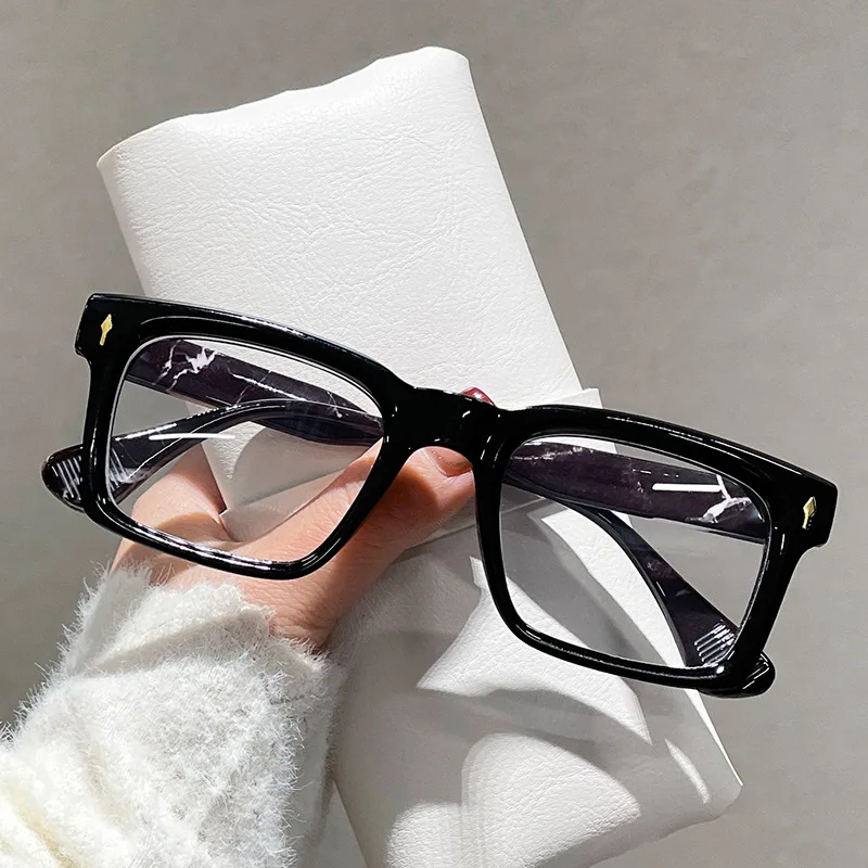 2024 Ретро Леопардовый принт оптические очки украшенные оправа анти-синий свет