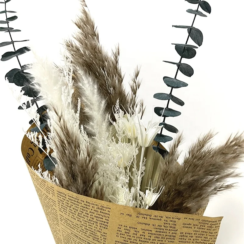 wholesale price Preserved dried bridal bouquets wedding plastic tote bag plush toy bouquet paper bouquet