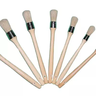 Wholesale Hot Sale Different Size Roping Round Paint Wall Brush 5pcs Wood Handle Paint Brush Set