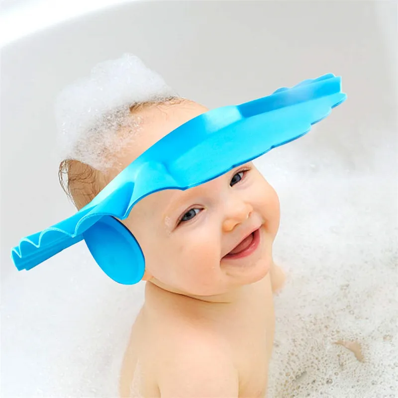 Baby Shower Cap Bathing Cap Soft Adjustable Visor Hat Safe Shampoo Shower Bathing Protection Bath Cap for Toddler, Baby,Kids