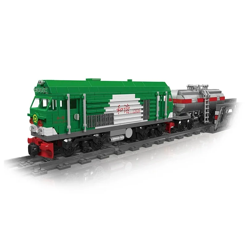 Mould King 12026  Motorized HXN 3 Diesel Locomotive Express Train Model RC Building Blocks Sets Toys For Kids