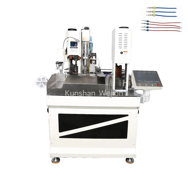 WJ4541 Fully automatic cable wire sealing plug insertion terminal crimping machine single head cable seal plug loading machine