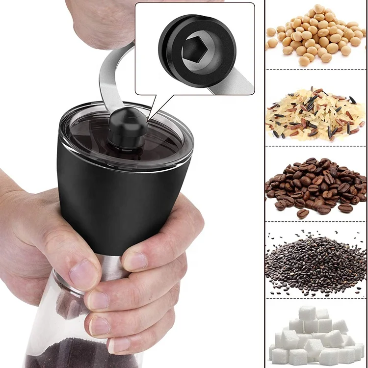 Household Wholesale Portable Coffee Mill Bean Grinders Mini Hand Crank Manual Burr Coffee Grinder
