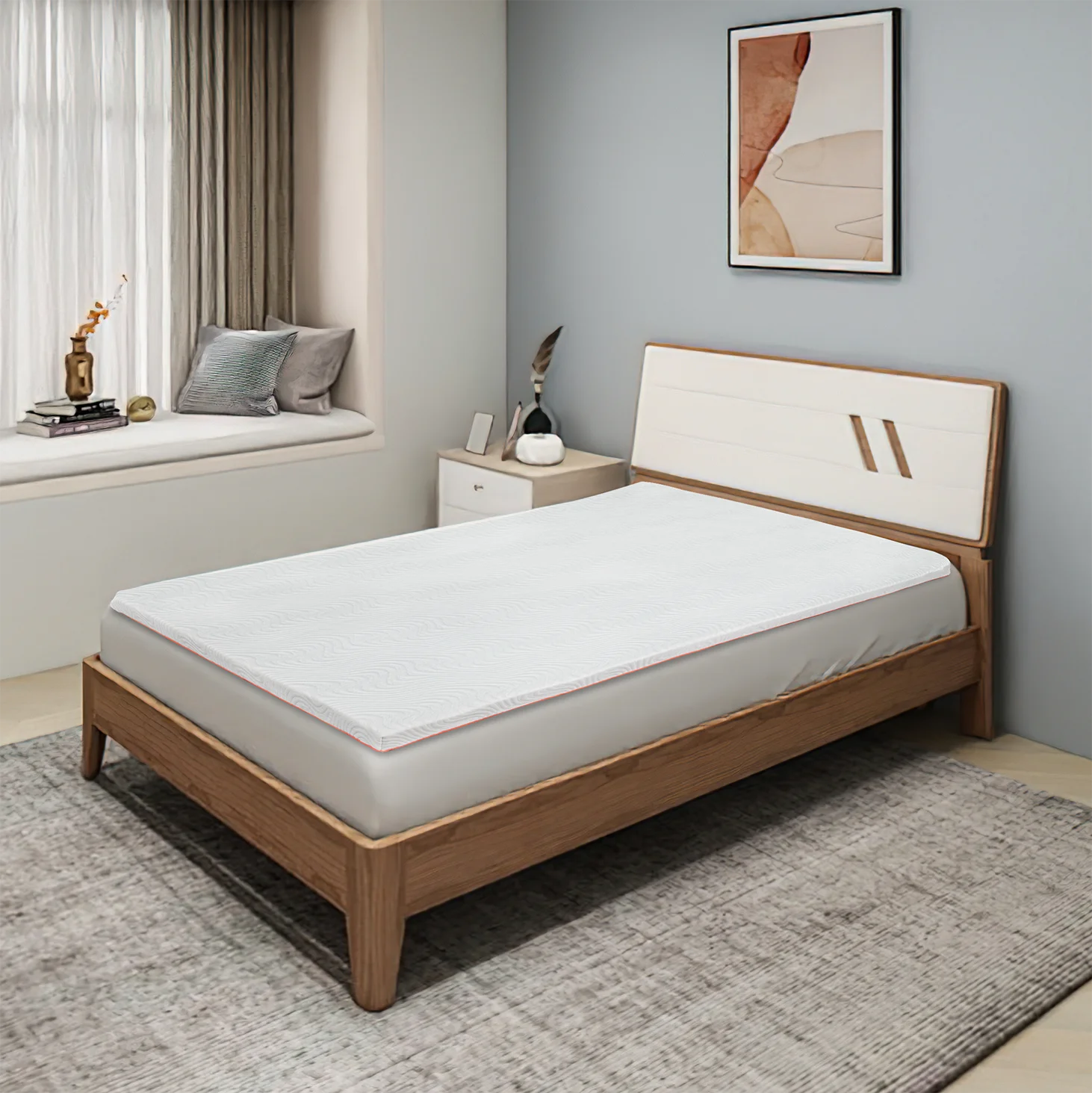 2 Inch Mattress Topper Memory Foam Mattress Topper Pressure Relieve Soft  CertiPUR-US Certified Mattress Pad