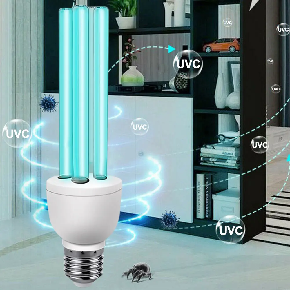 UVC ultraviolet lamp household kindergarten ozone removing mite light E27 ultraviolet lamp tube E27 bulb 110V 220V