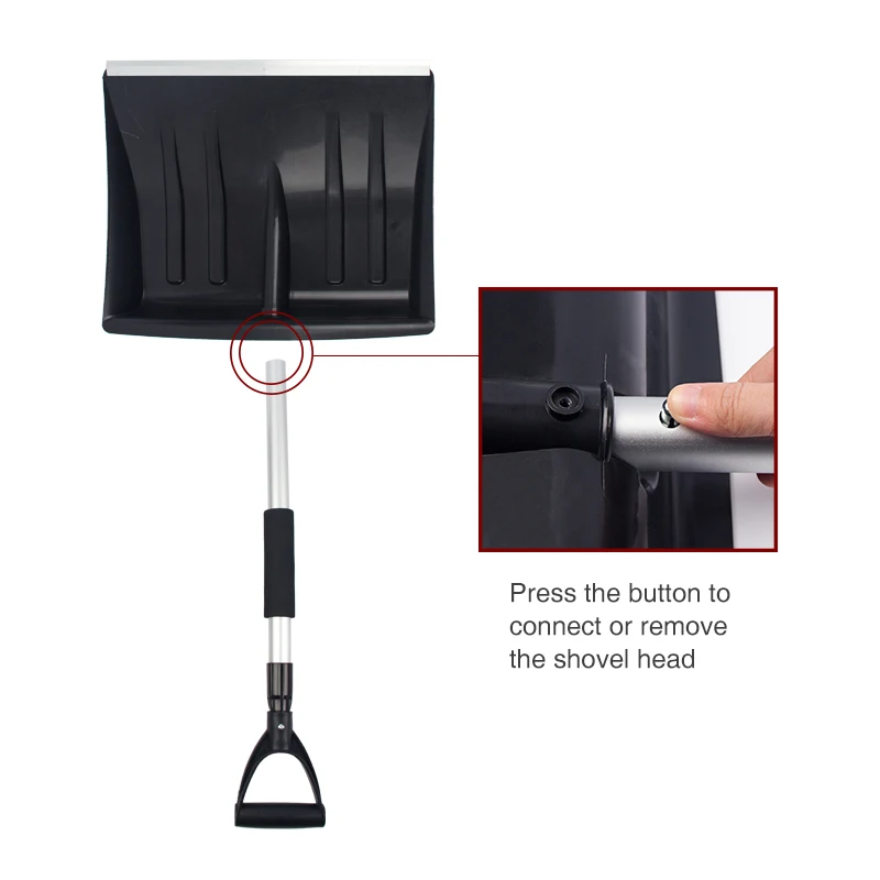 PP  plastic shovel head telescopic detachable  snow sweeper Snow Shovel