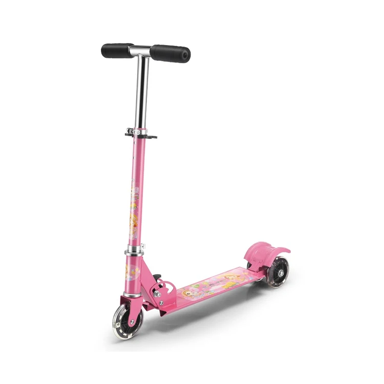 In stock  2 wheel kick scooter for kids Flash wheel scooter kids Factory direct-sale children folding scooter