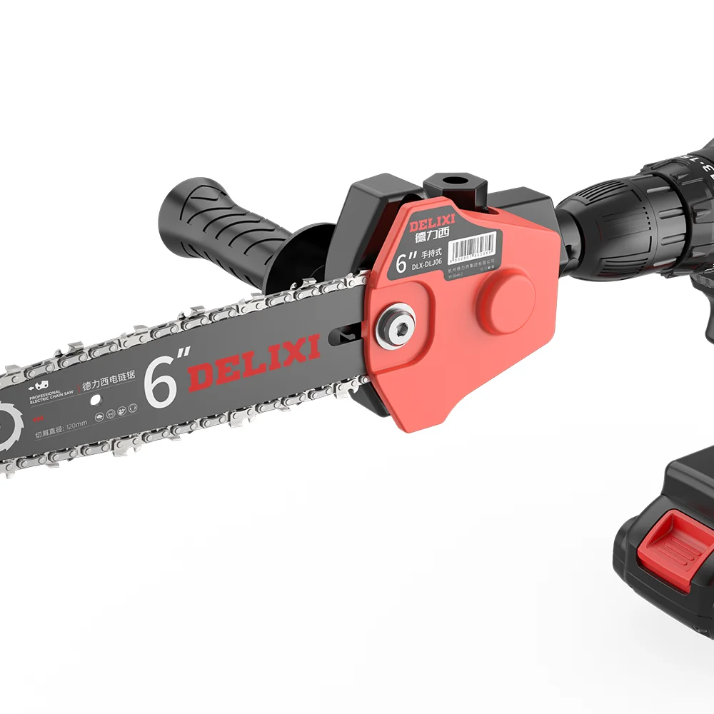 NAWIN Wood Cutting Tools 6 inch Mini Electric drill to Chain Saw Adapter Attachment for Garden