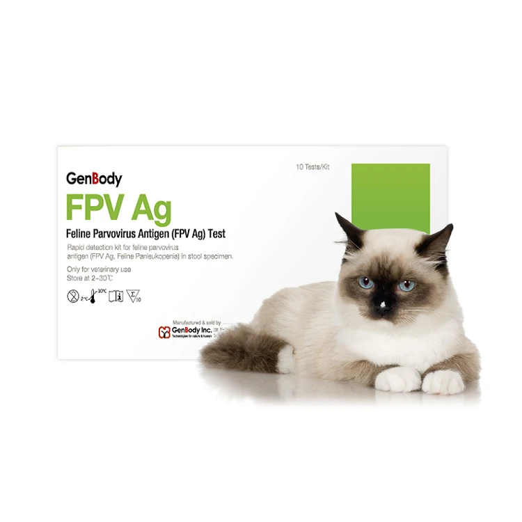 Ветеринарные быстрые тест-полоски, набор для тестирования кошек, набор для тестирования домашних животных, обнаружение чумного вируса кошек, фелина (FPV)
