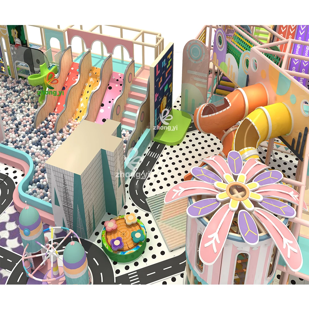 Kids Sports indoor Playground Indoor Play Center Soft Play equipment set with Ball pool and slide not old