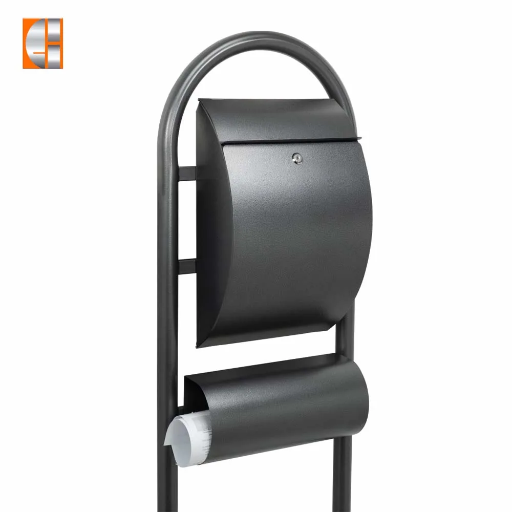Key Locking Newspaper post box galvanized steel mailbox free stand letter box