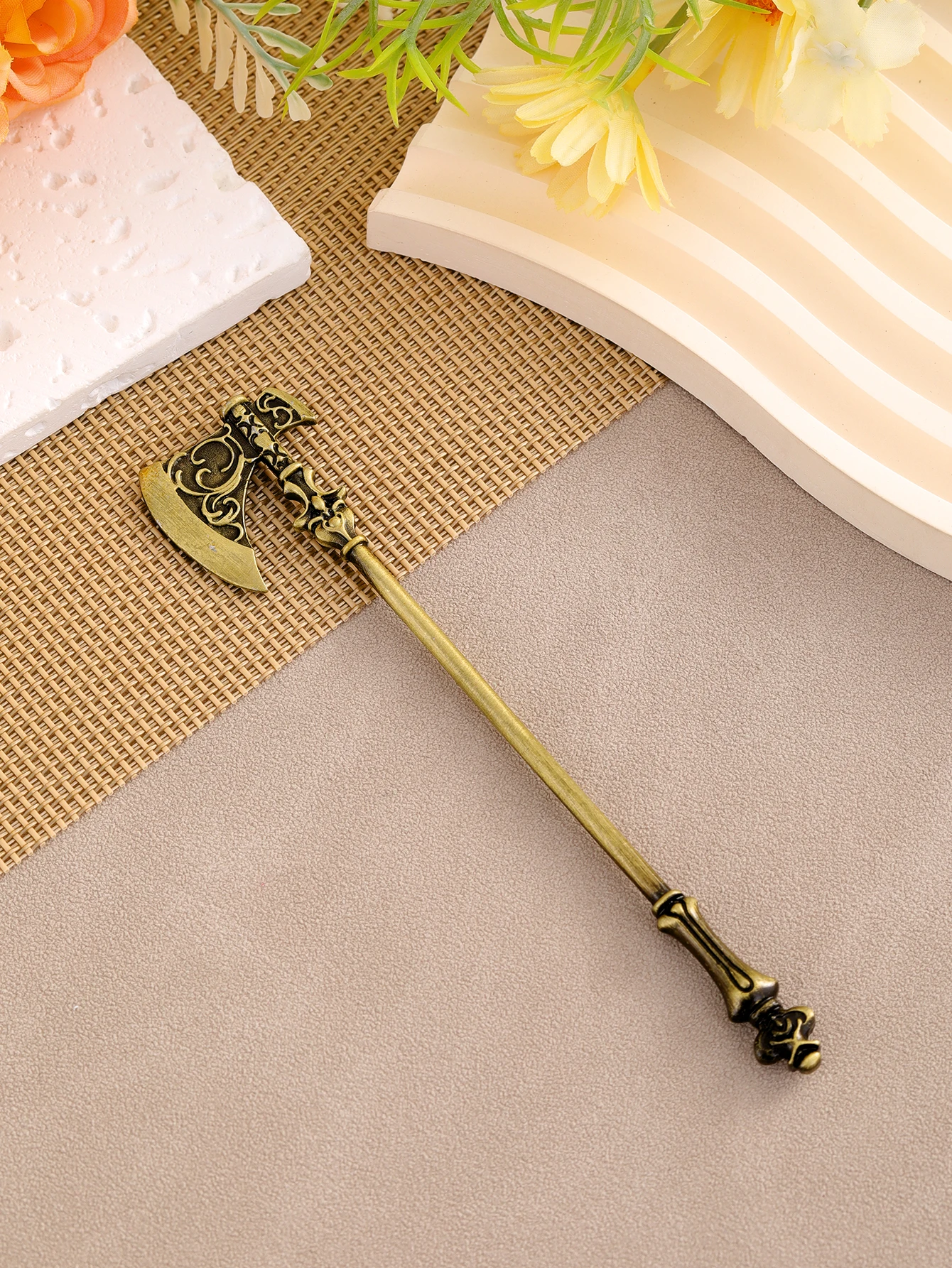 Fashion Jewelry Viking Gothic Custom Axe Hair Accessories Hair Fork Clasp For Women Girl