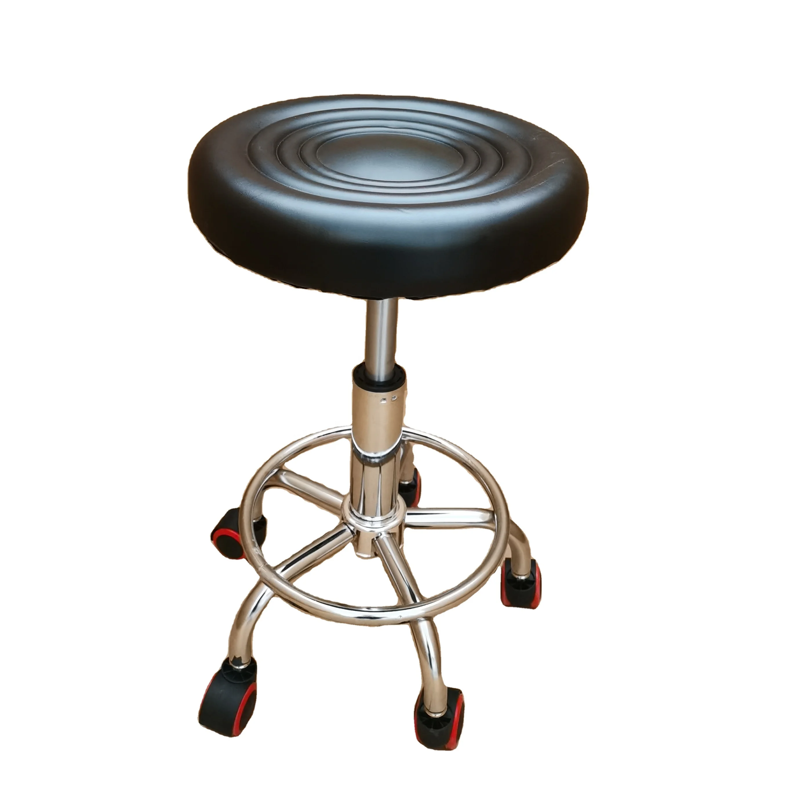 Bar stool modern leather seat adjusted height bar stool casual swivel high bar chairs
