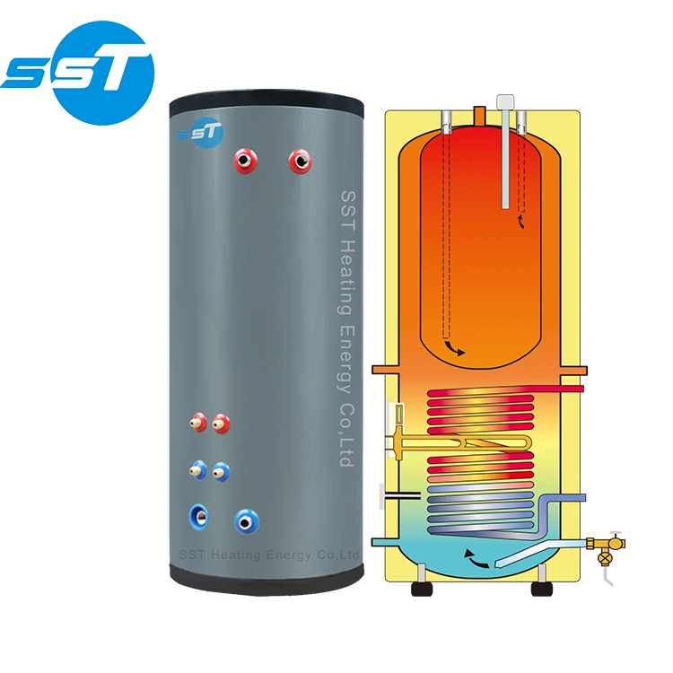 SST factory customized freestanding combine domestic heat pump water tank home use hot water boiler
