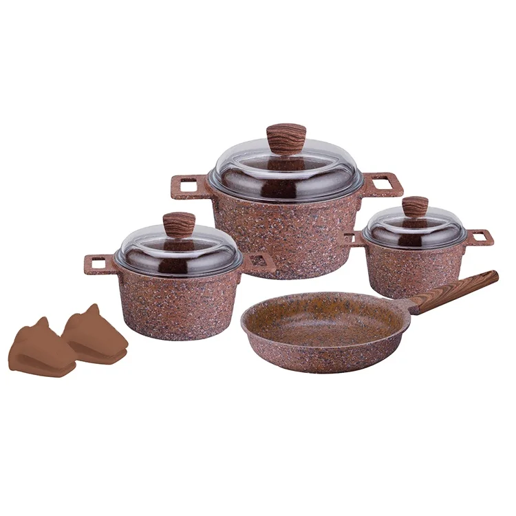 Cooklover Gold Non Stick Cooking Best Granite Cookware Set