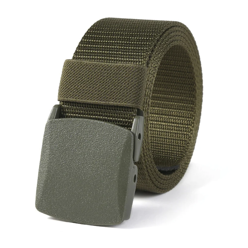 Belt Crown Nylon Tactical Men Belt Webbing Camouflage Canvas Outdoor Web Belt with Plastic Buckle gift for Men