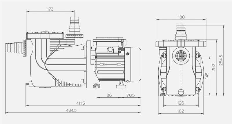 STARMATRIX sps60 pentair pool pump black swimming pool manufacturer low price electric motor water pump