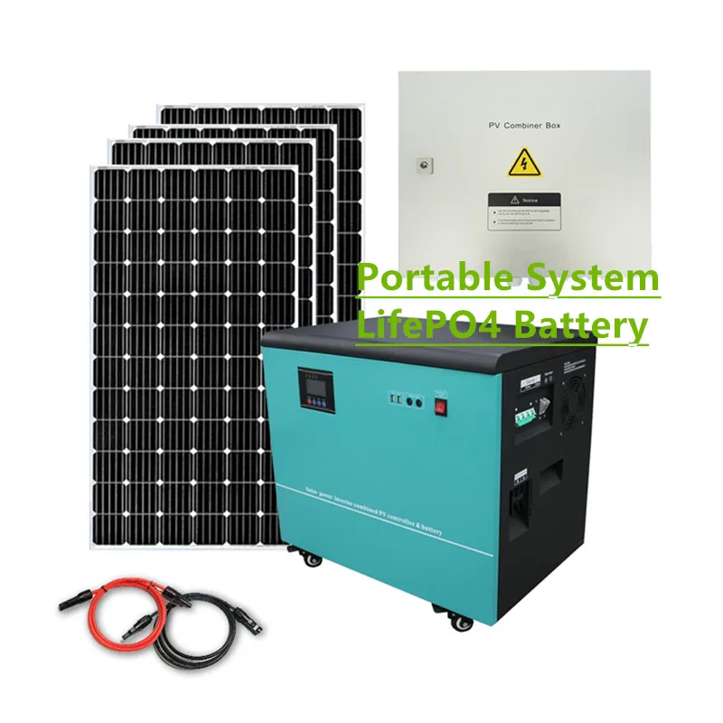 1KW 2KW 3KW Complete Solar Kit House using LifePO4 outdoor lithium battery portable home solar generator