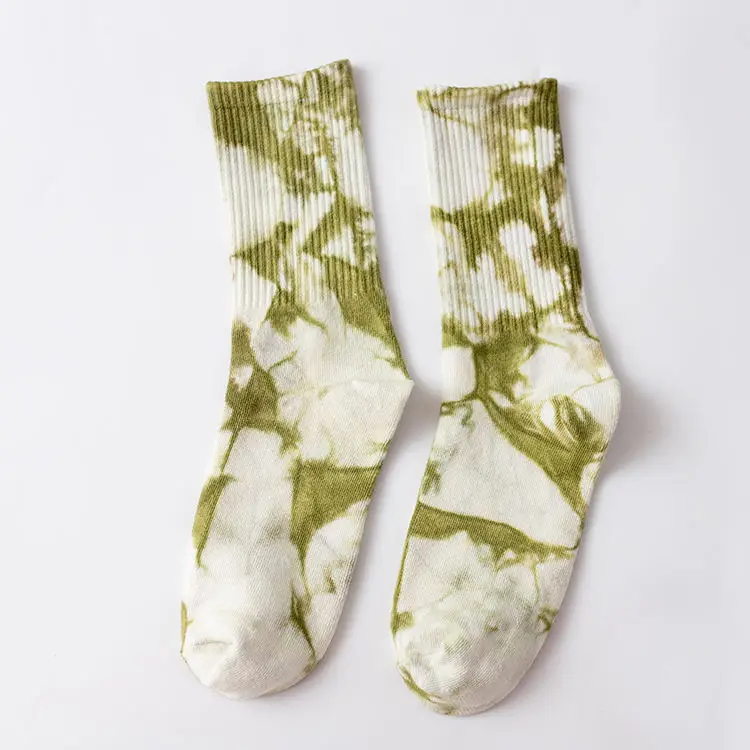 Custom Logo Embroidery Cotton Crew kids Tie Dye Socks Children Kids