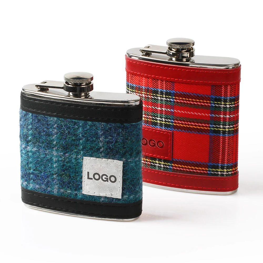 2021 new dropshipping Wholesale Cheap Price 6 OZ ECO-friendly Good Quality Mini Reuseable Hip Stainless Steel Flask alcohol with Sleeve for Outdoor