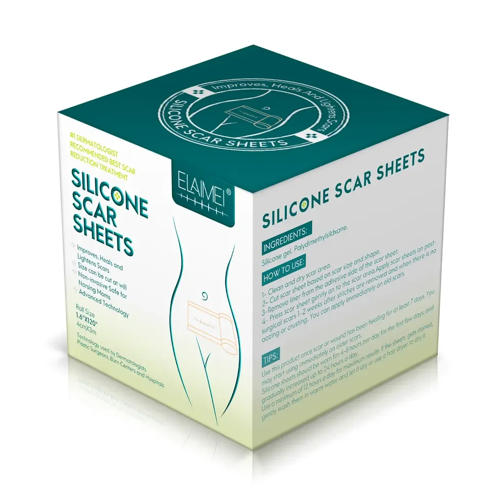 ELAIMEI Hot Sale Silicone Scar Gel Roll Skin Care Acne Scar Removal Treatment Medical Silicone Scar Sheet