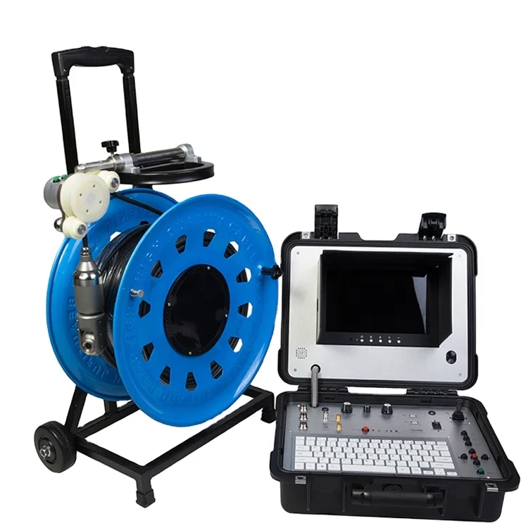 Manual Winch Portable Water Well Video Meter Inspection Camer 360 Degree Water Underwater Camera 200m