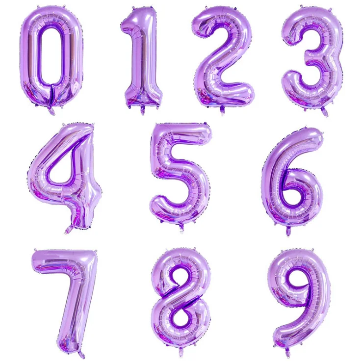 YANGYUE 40Inch Jumbo Digital Number Balloons Huge Giant Balloons Foil Mylar Number Balloons For Birthday Wedding Bridal Shower