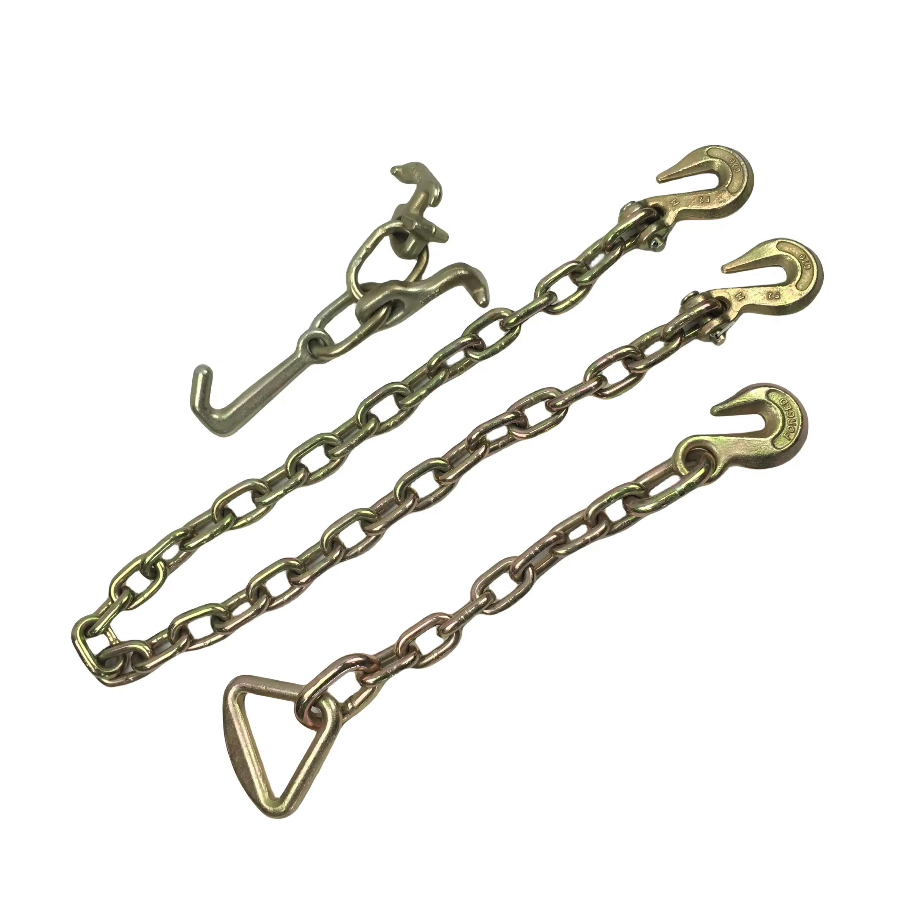 Galvanized G70 Trailer Towing Chain Transport Chain With Grab Hook